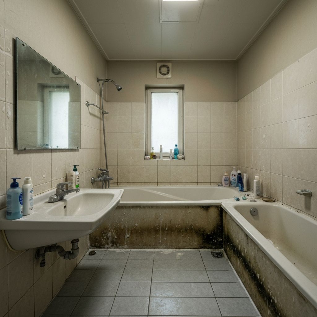 욕실 청소 청소 전