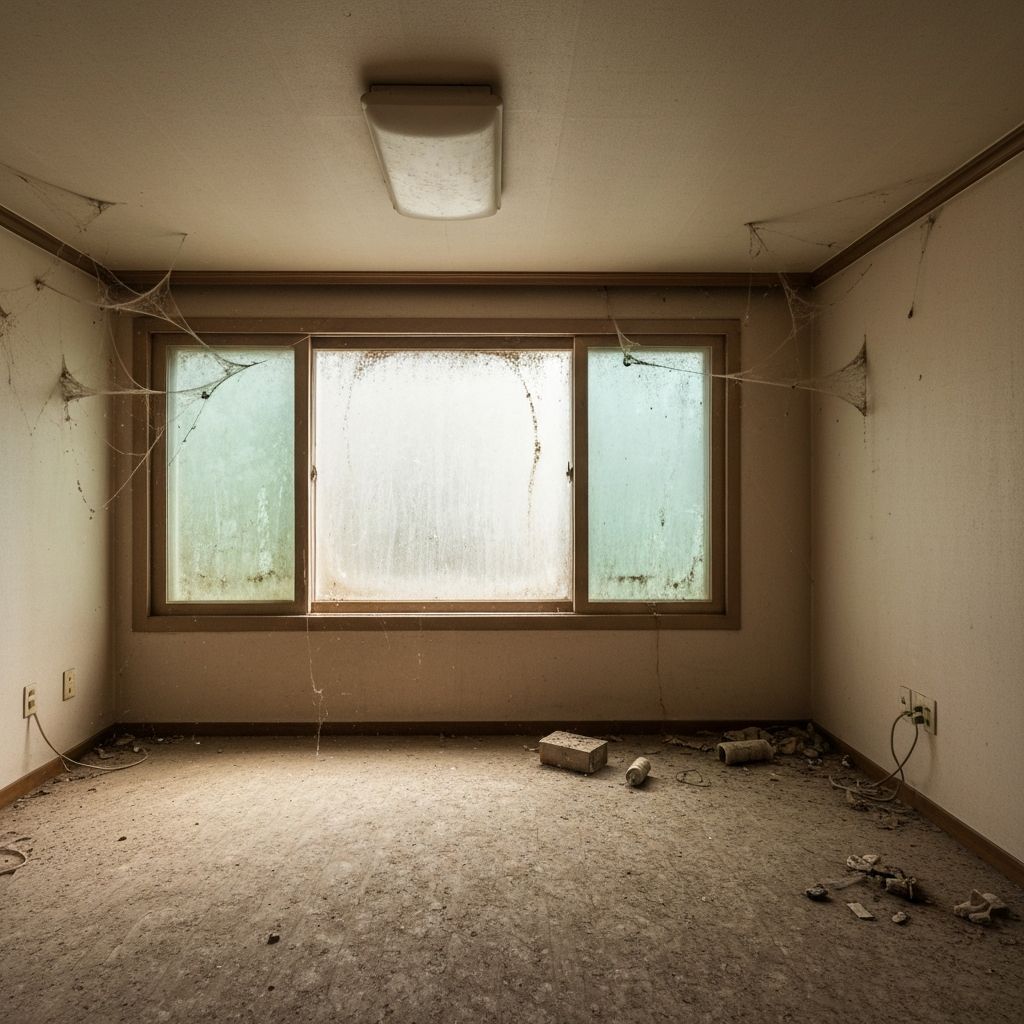 거실 청소 청소 전